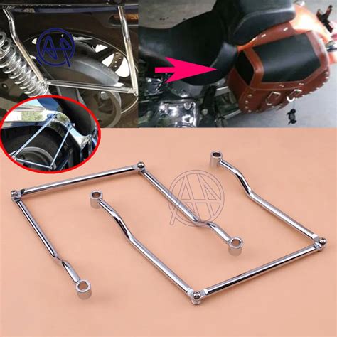 metal brackets for motorcycle saddlebag support|easy brackets saddlebag mounting system.